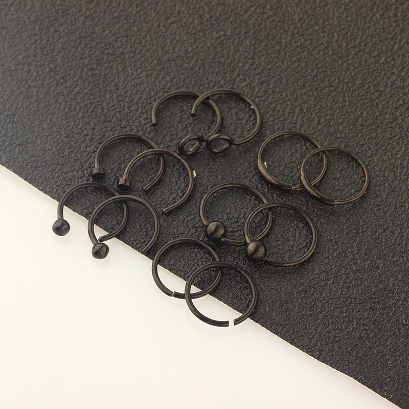 Set 12 Khuyên Mũi Bằng Thép Không Gỉ Cá Tính