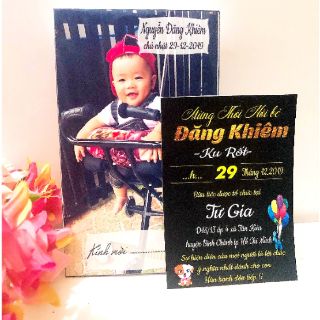 Set 10 Thiệp Thôi Nôi, Sinh Nhật, Đầy Tháng cho bé - Thiết kế theo yêu cầu