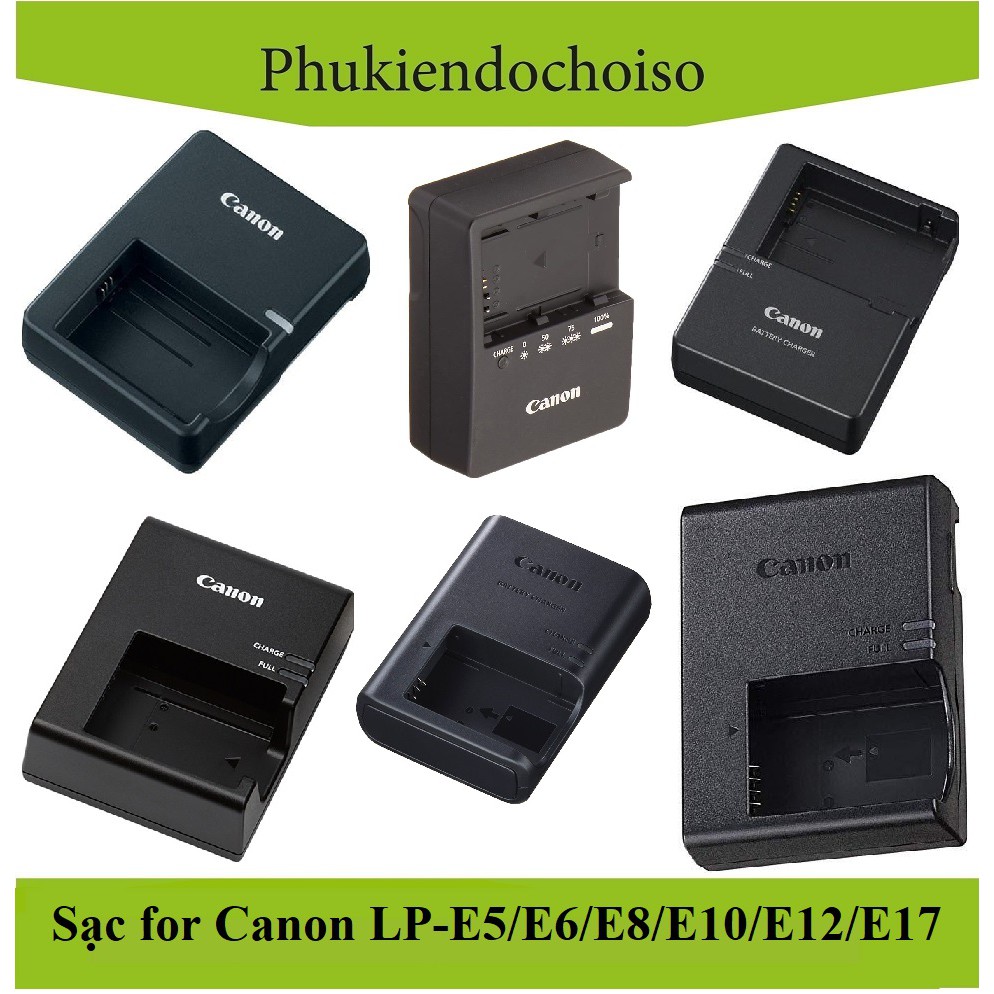 Sạc máy ảnh Canon LP-E5/E6/E8/E10/E12/E17/NB-13L/BP-511A