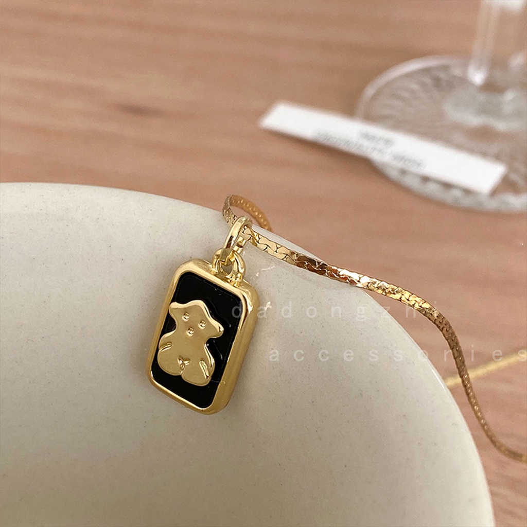 Dây Chuyền Thiết Kế Mặt Hình Gấu Đơn Giản Sang Trọng Thanh Lịch Cao Cấp