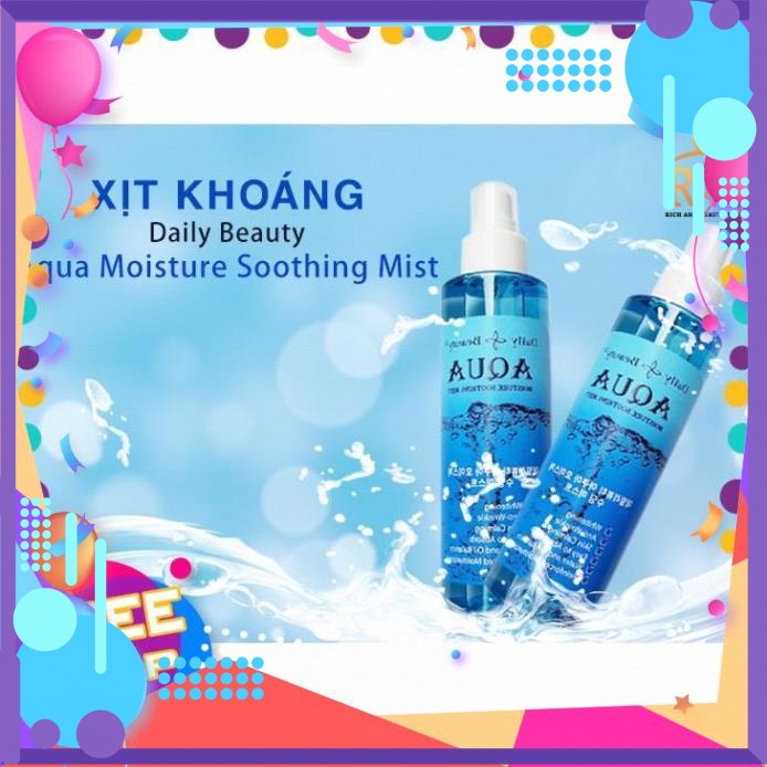 (hot) Mỹ phẩm R&B nhập khẩu hàn quốc Xịt khoáng Aqua Moisture Soothing Mist Còn hàng