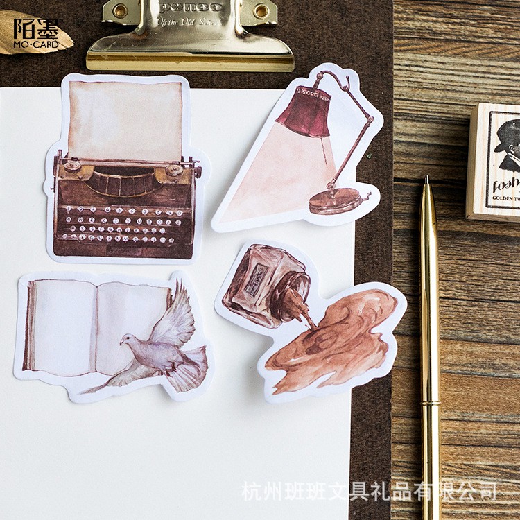 SN09 Miếng giấy nhớ nhỏ memo pad retro 30 trang