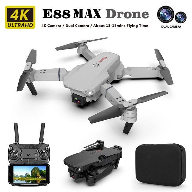 2 camera kép tiện lợi✅Flycam điều khiển từ xa trang bị 2 camera HD - kết nối wifi quay phim chụp ảnh sắc nét