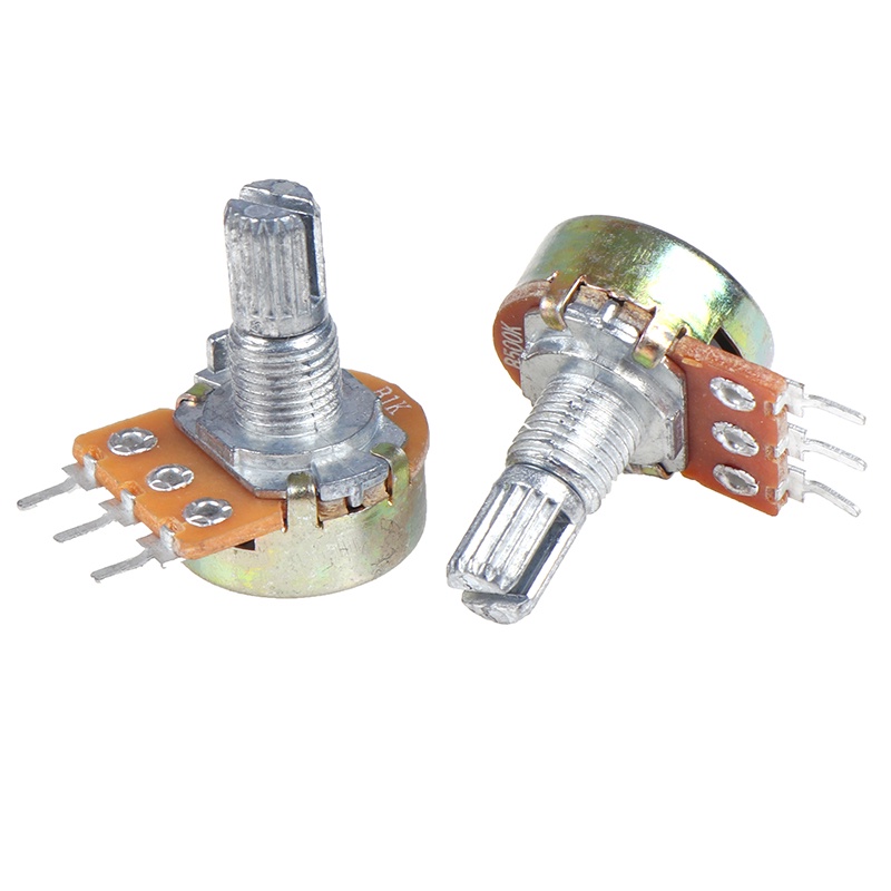 ECSG 5pcs Metal Alloy WH148 1K 2K 5K 10K 20K 250K 500K 1M Wirewound Potentiometer