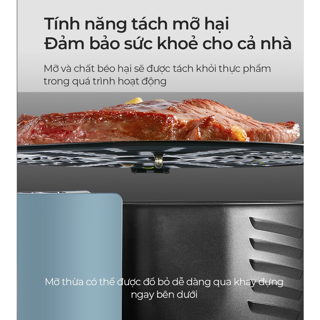 [Mã ELHADEV giảm 4% đơn 300K] Nồi Chiên Không Dầu Air Fryer 3.5L Bear QZG-B14D1 - Hàng Chính Hãng