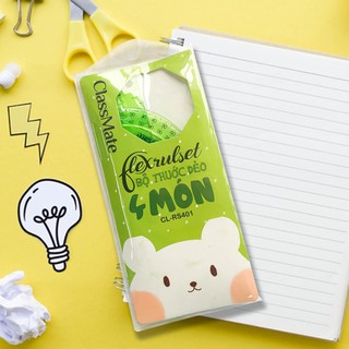 Bộ Thước Dẻo CLASSMATE 4 Món CL-RS401 (15cm)