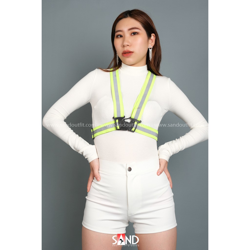 Đai Yếm Bấm Phản Quang đủ màu: Hồng neon, Xanh neon, Cam neon