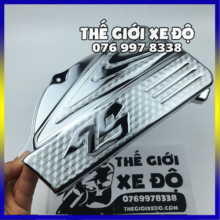 Ốp pô e Air Blade 2009 - 2010 FI xi crom cho AB FI và AB Thái - phụ kiện trang trí bầu gió ốp xi inox xe AB