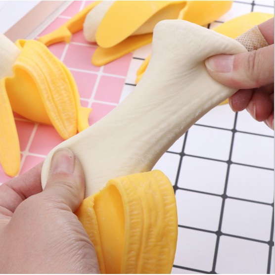 [Đồ Chơi Trẻ Em] Squishy chuối đồi chơi kéo dãn bóp giảm stress
