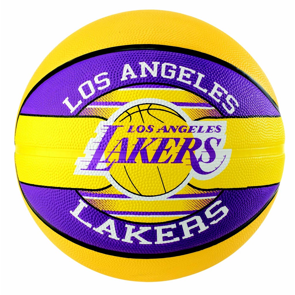 Bóng rổ Spalding NBA Team - Lakers Outdoor size7 (New) + Tặng bộ kim bơm bóng và lưới đựng bóng