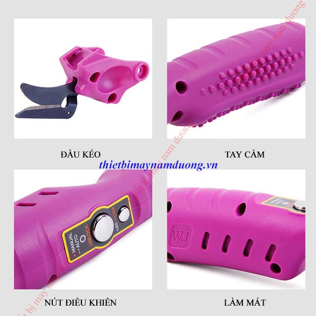 Máy cắt vải mini tiện lợi sử dụng pin &gt; cắt vải thun&gt; Pin bền sự dụng 180h liên tục