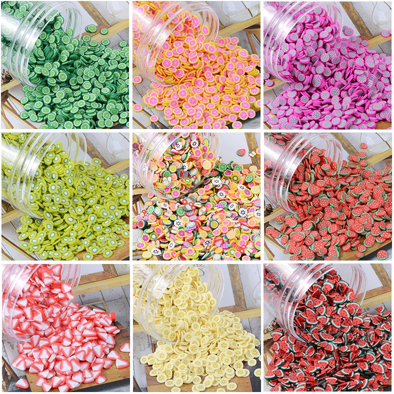 Nail Đất Sét Fimo Trái Cây 10Gram Trang trí Thủ Công Handmade DIY Nails Slime