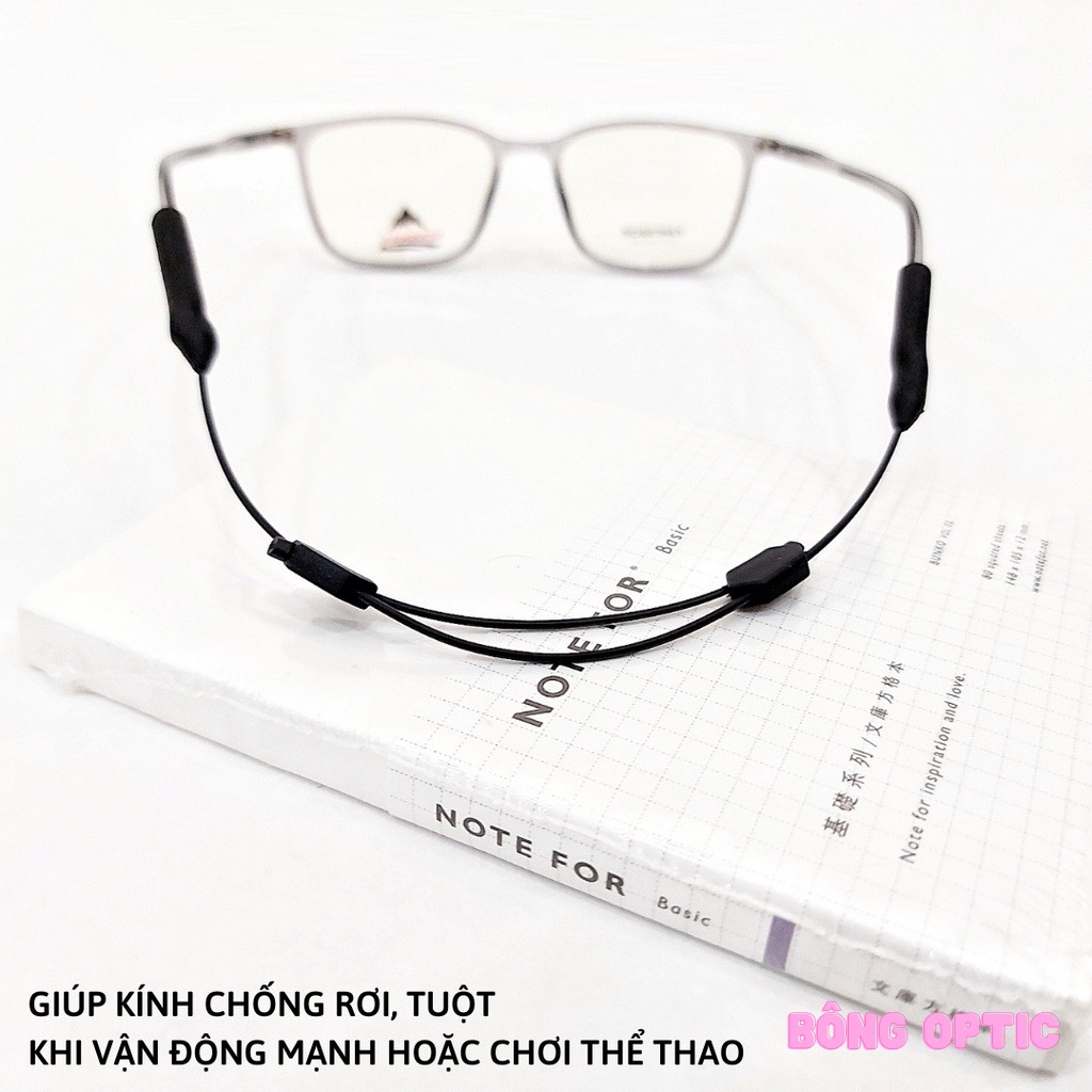 Dây đeo giữ chống trượt co dãn cho mắt kính bằng nhựa lõi kim loại có nút điều chỉnh, Dây Đeo Kính Chơi Thể Thao