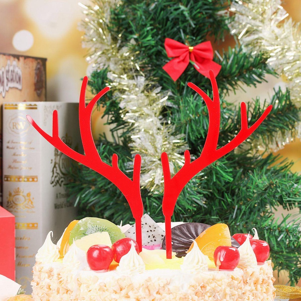 Topper Trang Trí Bánh Kem Hình Tuần Lộc