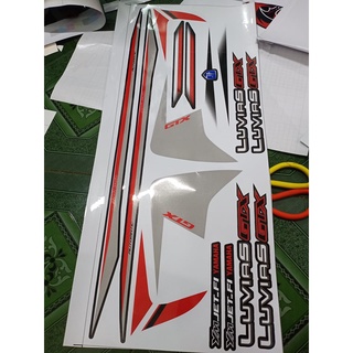 Tem rời luvias GTX đỏ bạc xe đen
