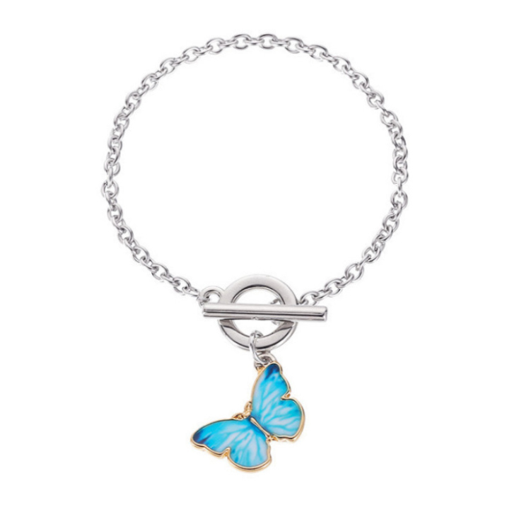 Vòng Tay Kim Loại Mặt Hình Bướm Phong Cách Hàn Quốc | BigBuy360 - bigbuy360.vn