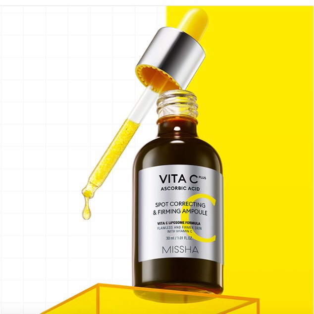 Tinh Chất Dưỡng Sáng, Làm Trắng Da, Mờ Vết Thâm Missha Vita C Plus Spot Correcting & Firming Ampoule 30ml