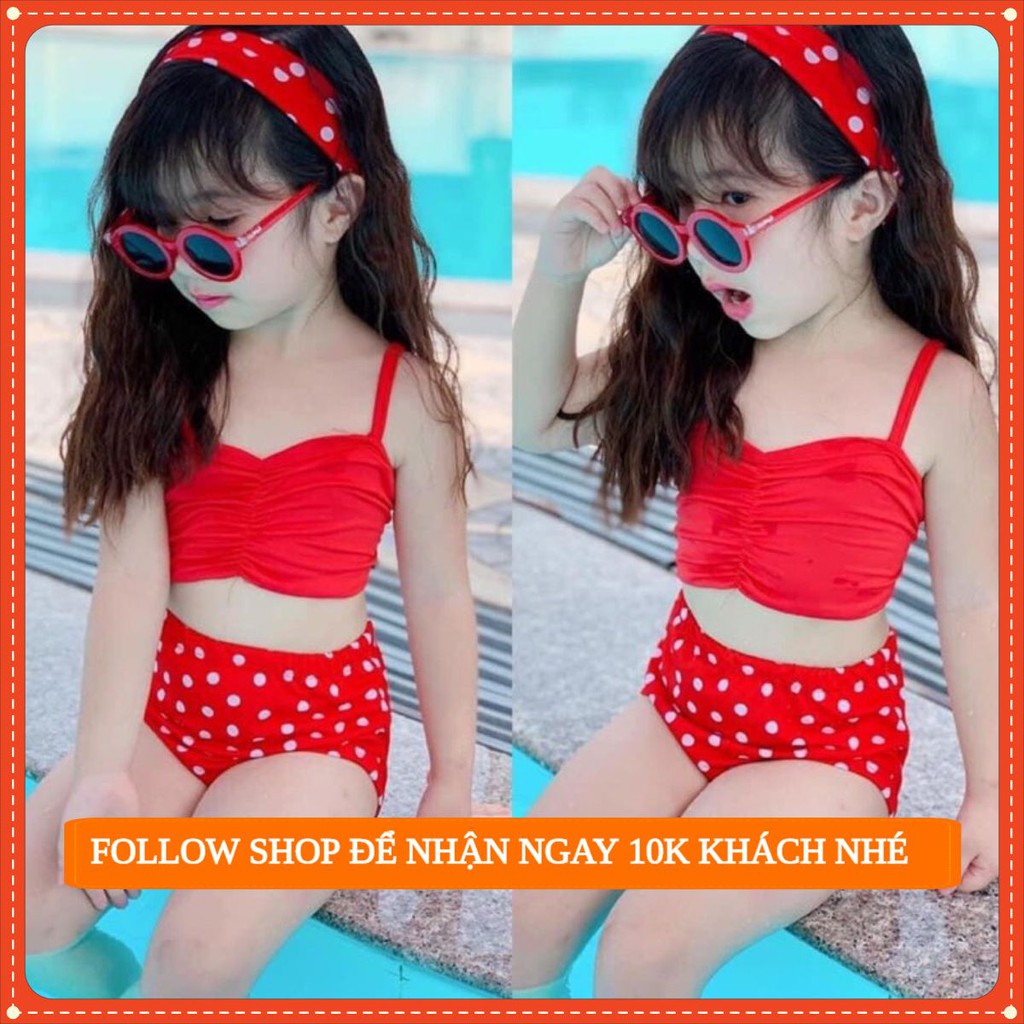 [SET 4 MÓN] Bikini cho bé gái - Bikini 2 mảnh áo lưới cá tính