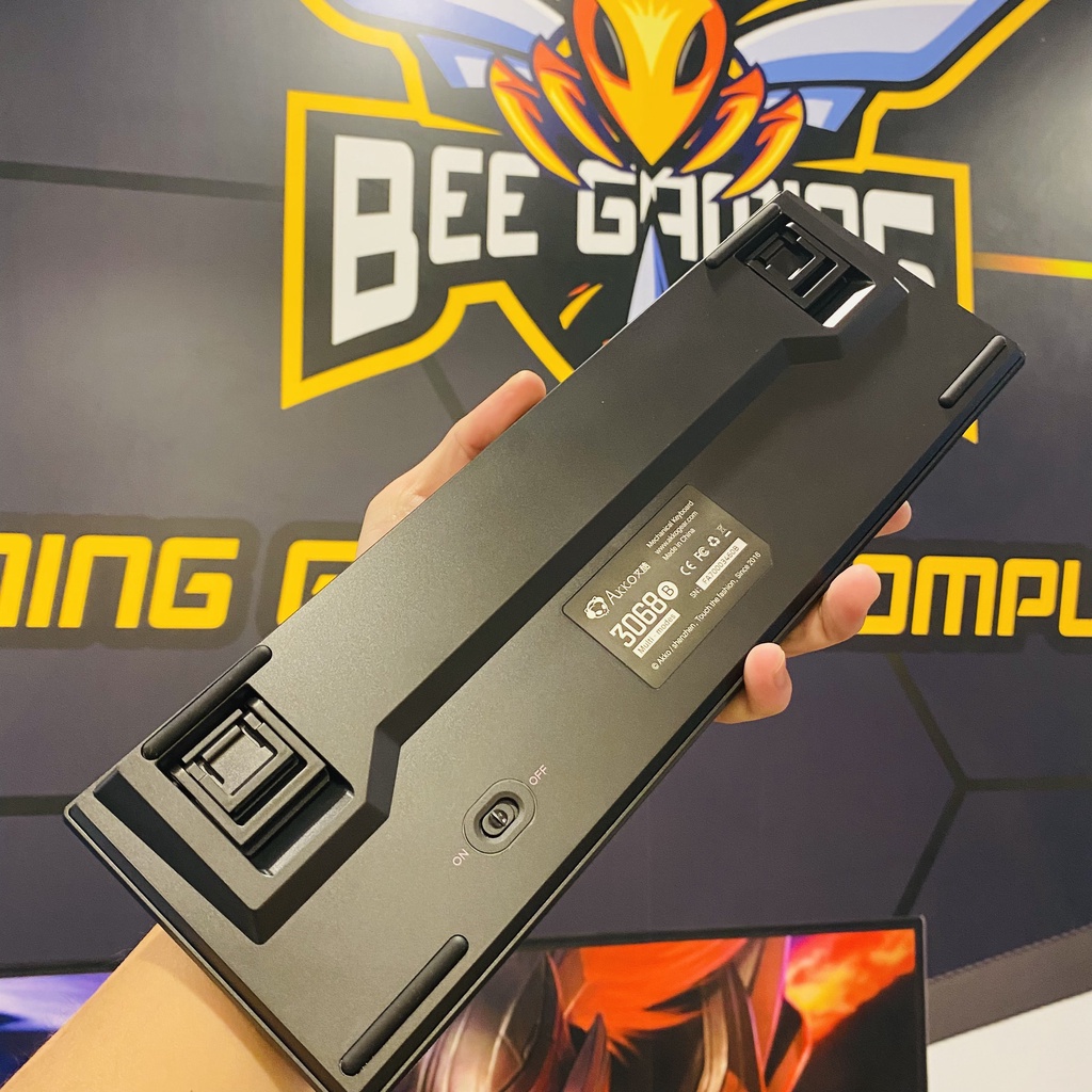 Bàn phím cơ không dây AKKO 3068B Multi-modes Black Pink