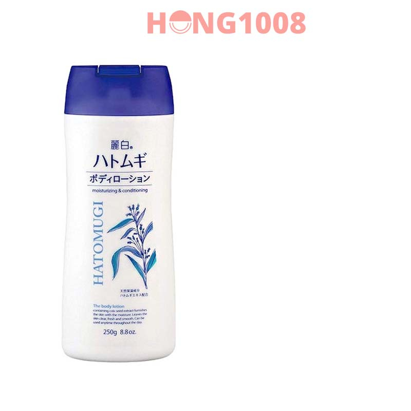 Sữa dưỡng thể ý dĩ Hatomugi The Body Lotion Moisturizing &amp; Conditioning 250g Nhật Bản