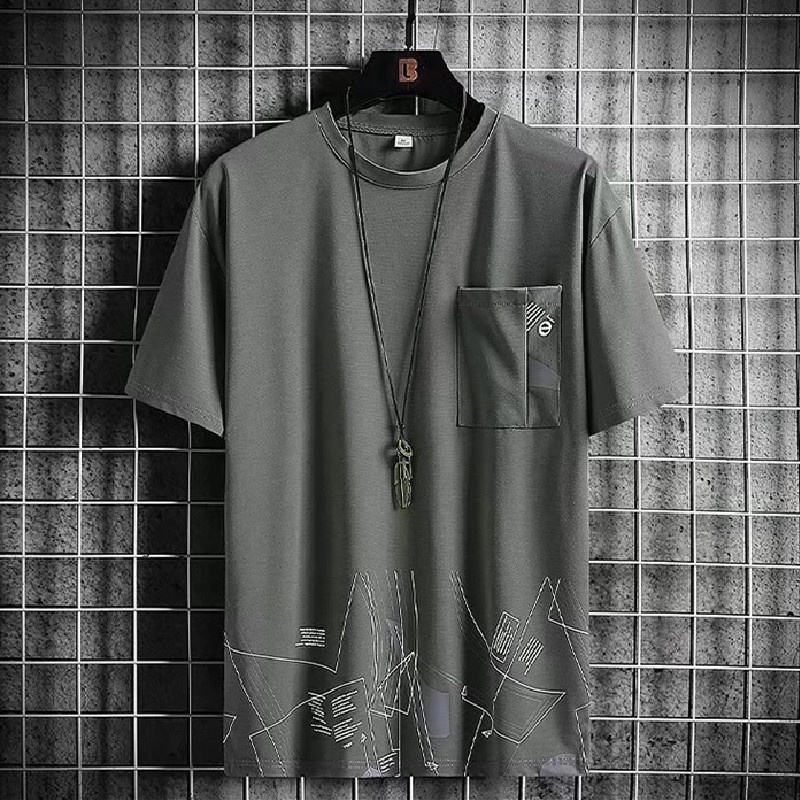 Áo Thun Tay Ngắn Cổ Tròn Size M-3XL Phong Cách Hip Hop Cho Nam