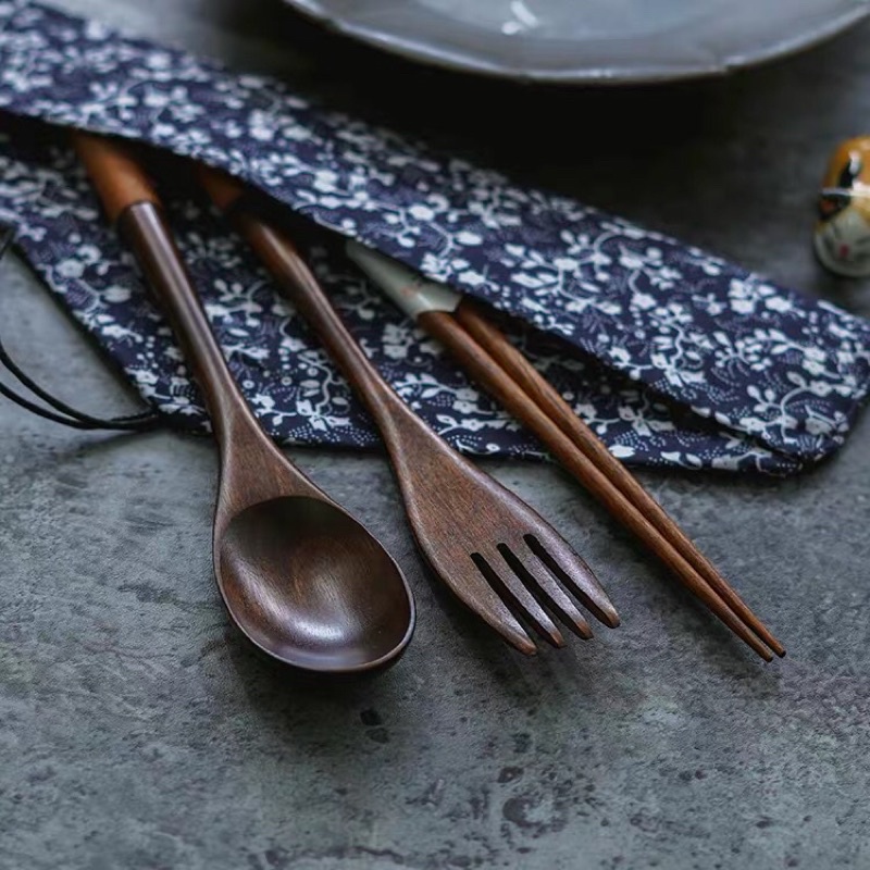 BỘ MUỖNG ĐŨA NĨA CAO CẤP TẶNG KÈM TÚI VẢI - HÀNG NHƯ HÌNH