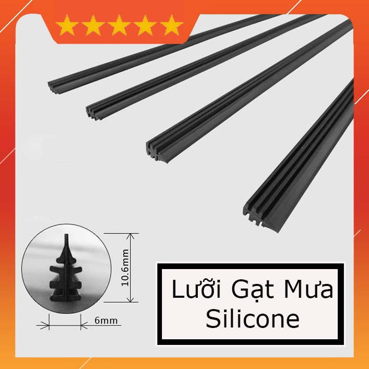 Lưỡi gạt mưa silicone ☔ SIÊU SẠCH ☔ Lưỡi gạt ô tô 65cm - 100% silicone siêu bền.