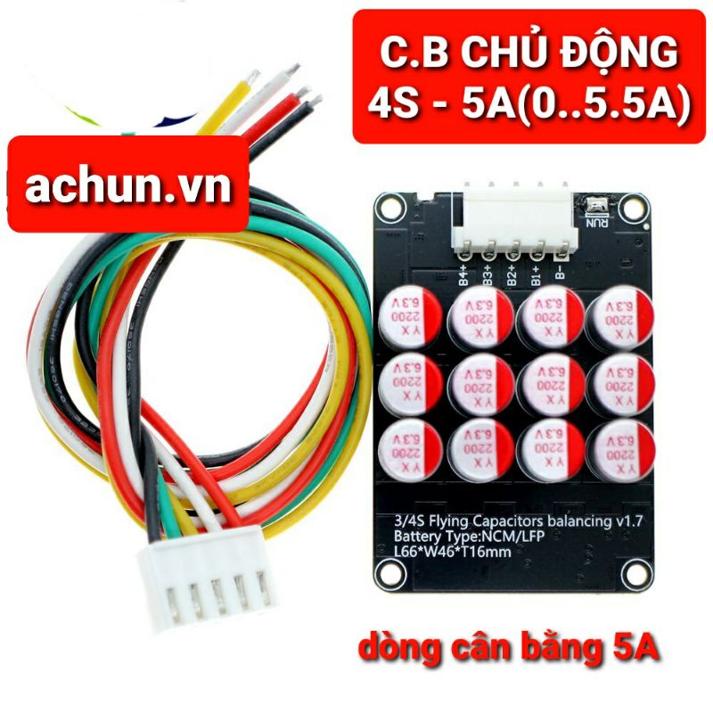 Achun.vn - MẠCH CÂN BẰNG CHỦ ĐỘNG 4S/8S/16S/20S/24S DÒNG CÂN BẰNG 0.8A/1.2A/2A /5A CHO PIN 3.2V & 3.7V