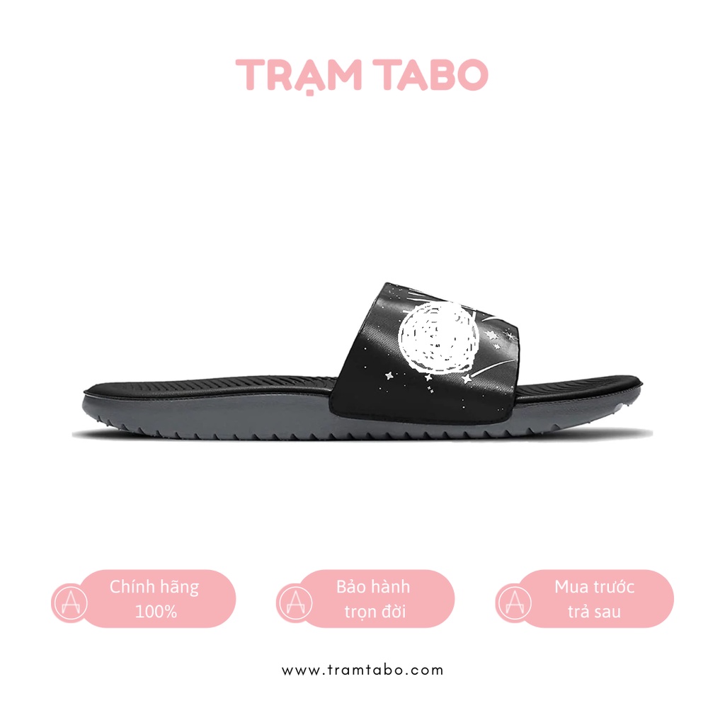 DA2638-001 - DÉP NỮ NIKE KAWA SLIDE BLACK/WHITE-IRON GREY - MÀU ĐEN