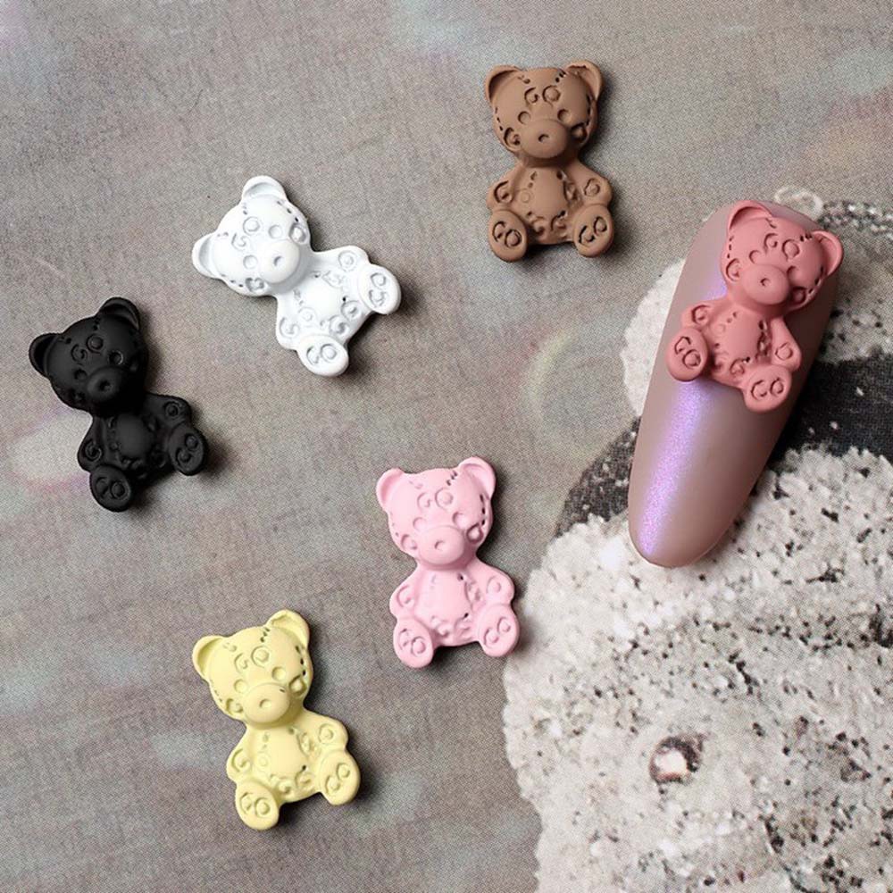 [Hàng mới về] Phụ kiện đính móng tay trang trí thiết kế gấu 3D dễ thương