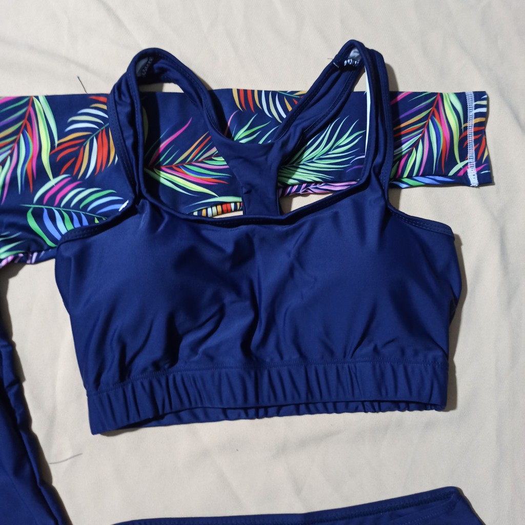 Bộ đồ bơi nữ 5 chi tiết dài tay kéo khóa thun lạnh đẹp cao cấp | BigBuy360 - bigbuy360.vn