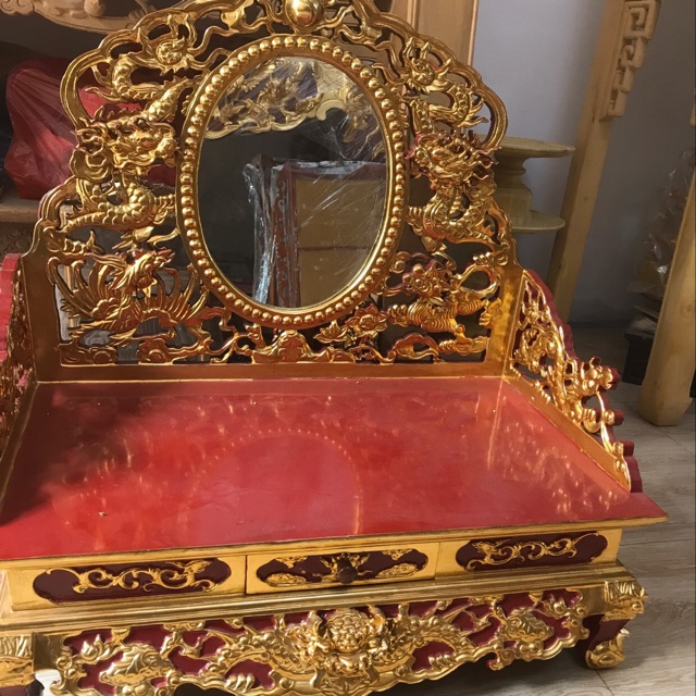 Bàn Loan,bàn hầu gỗ mít Sơn son Sơn giả cổ