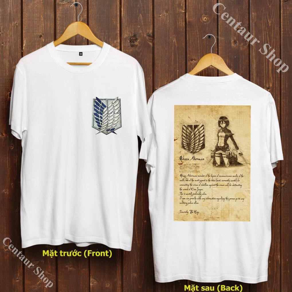 [ƯU ĐÃI] 🎁 Áo Mikasa Ackerman - Áo Attack on Titan - Mikasa Ackerman T-Shirt siêu đẹp - MA-031