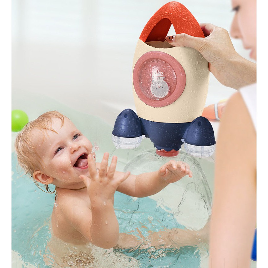 Tên lửa đựng nước đồ chơi bồn tắm cho bé