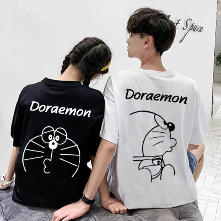 Áo Thun hình Doremon Siêu Cute [ Xả lỗ lấy tương tác ] Áo phông cotton chất đẹp mát, áo unisex, áo phông trắng đen