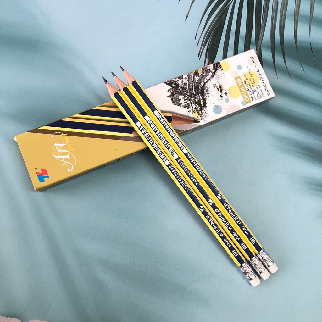 Bút chì đen Thiên Long HB GP04 có tẩy - vpp Quế Anh