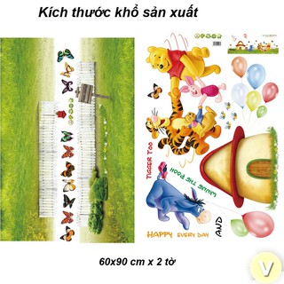 Decal dán tường Gấu pooh hạnh phúc