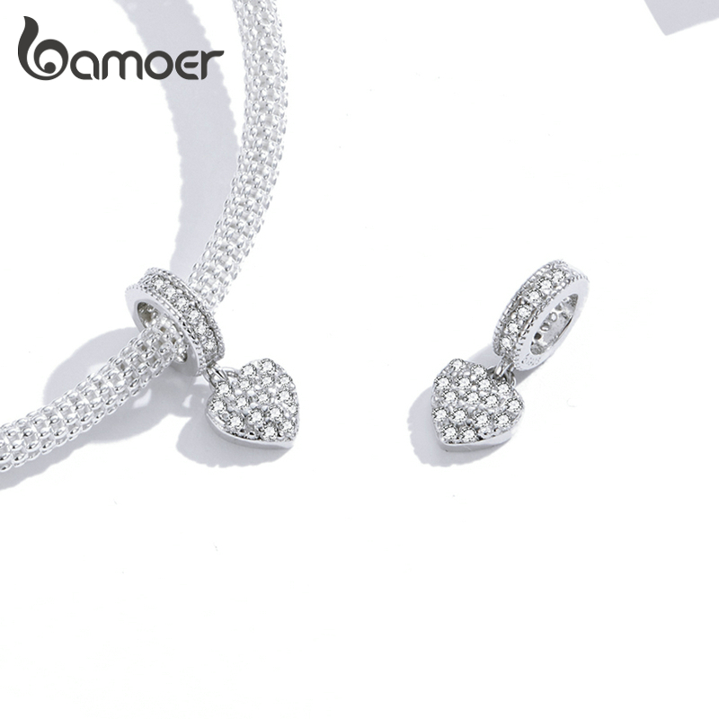 Hạt Trang Sức Bamoer BSC213 Bạc Sterling 925 Hình Trái Tim Tượng Trưng Cho Ngày Của Mẹ