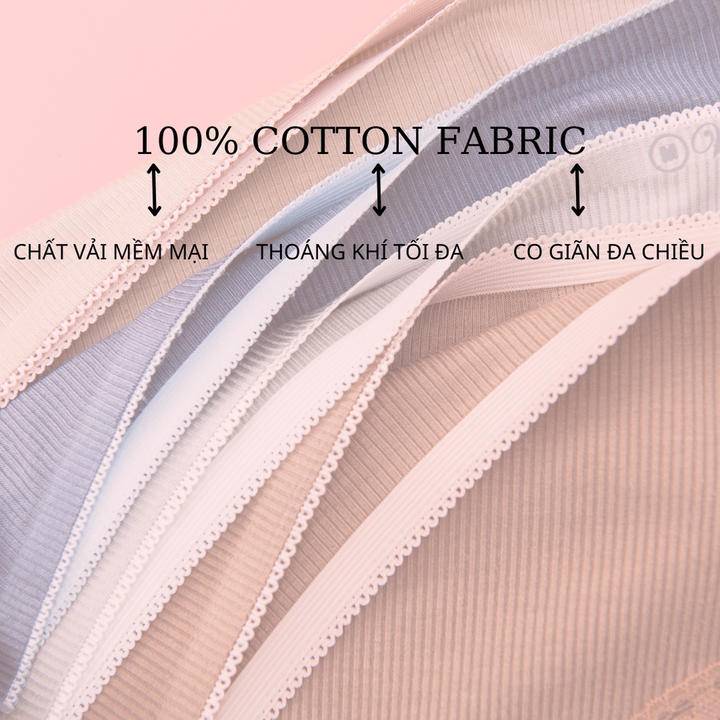 NEW ARRIVAL Quần Lót Nữ Thun Cotton Cao Cấp Kháng Khuẩn Không Đường May Chống Cuộn Ngược Không Lộ Mềm Mại - VADESI