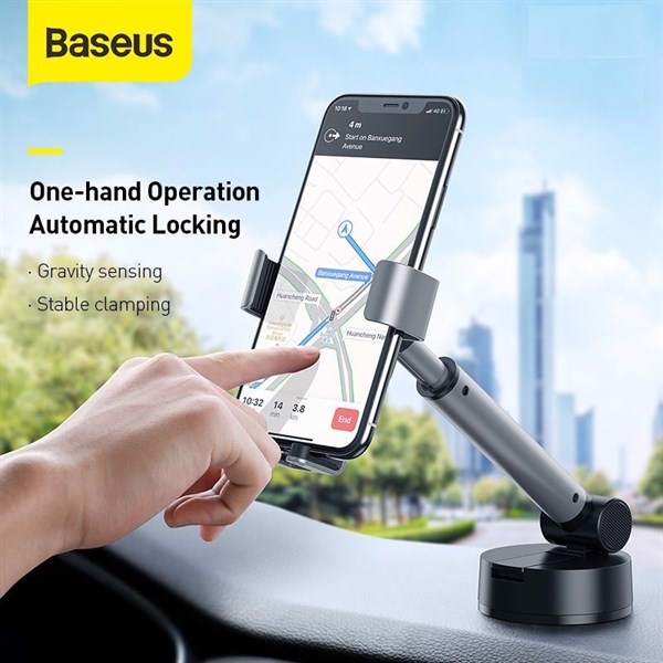 Baseus -BaseusMall VN Bộ giá treo điện thoại dùng gắn kính hoặc táp lô trên xe hơi Baseus Simplism Gravity