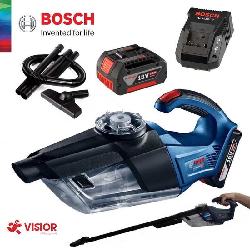 Máy hút bụi Bosch GAS 18V-1 SET (1 pin 18V 3.0Ah, 1 sạc)