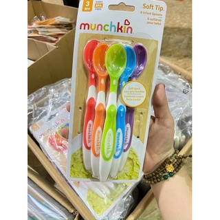 Thìa mềm Munchkin cho bé ăn dặm, thìa ăn dặm chất liệu nhựa PP nhiều màu sắc [Giá bán 1 chiếc]