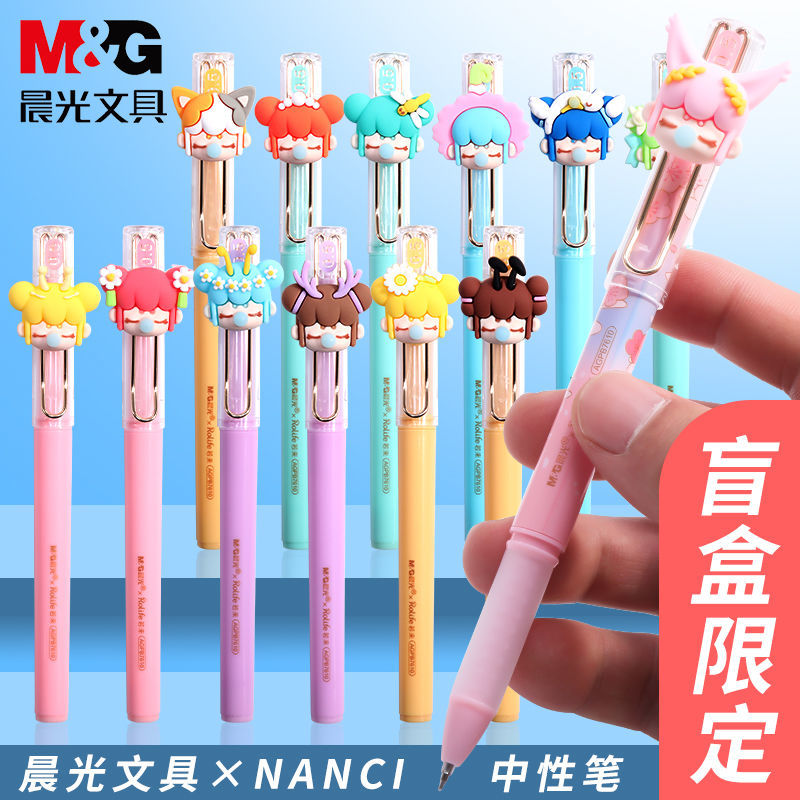 Bút viết mực gel 0.5m màu đen thiết kế đơn giản và đẹp mắt thích hợp cho học sinh x6H4