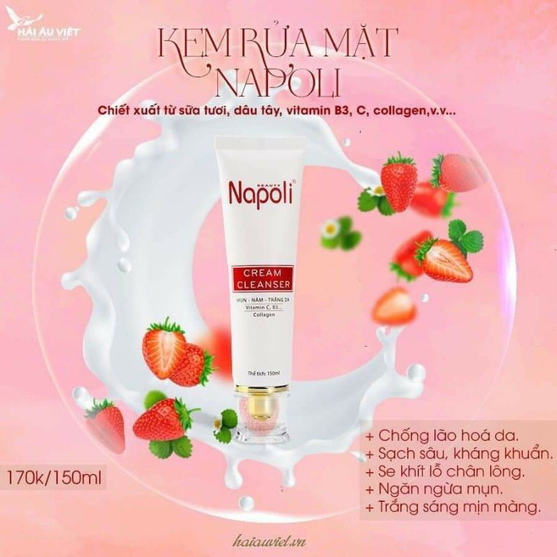 CREAM CLEANSER NAPOLI sữa rửa mặt