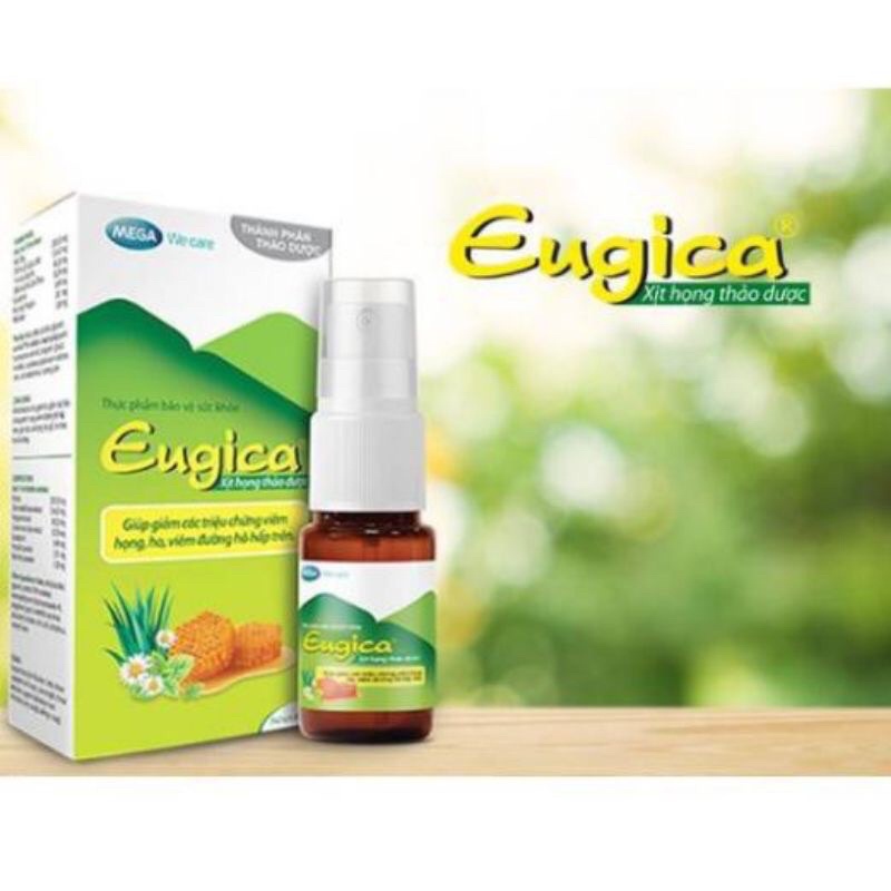 Eugica Xịt Họng Thảo Dược - Hộp 1 lọ xịt 10ml