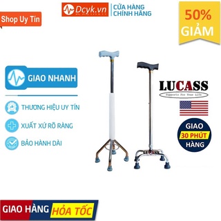 ✅ [CAO CẤP - LUCASS] Gậy 4 Chân Thẳng Lucass - Có Thể Điều Chỉnh Chiều Cao Cho Người Già - DCYK0307