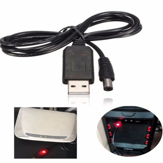 1m 5V DC To 12V DC USB Power Cable Data Adapter Charger Plug with LED