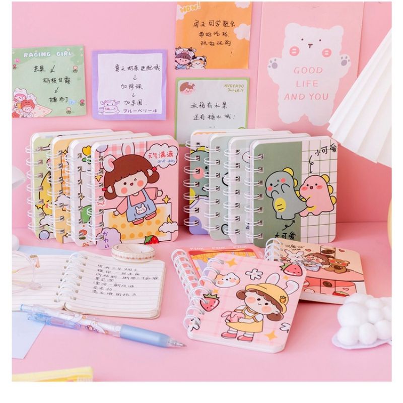 Sổ Lò Xo Có Dòng Kẻ Ngang Dễ Thương