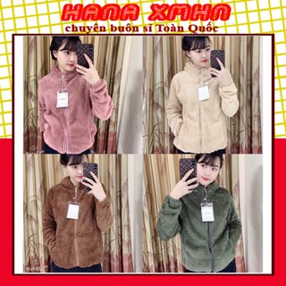 [BÁN SỈ] Áo Khoác Lông Uni Nữ Tay Dài Mặc Cực Ấm Siêu Dày Dặn_Đi Học Đi Chơi Đều Xinh