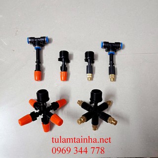 Béc phun sương 1 tia / 5 tia chất liệu nhựa / đồng dùng tưới lan